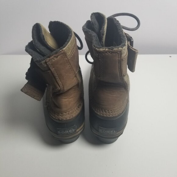 Sorel Womens Black Brown Winter Fancy Lace ll Hiking Winter & Rain Boots Sz 7 - Picture 2 of 15